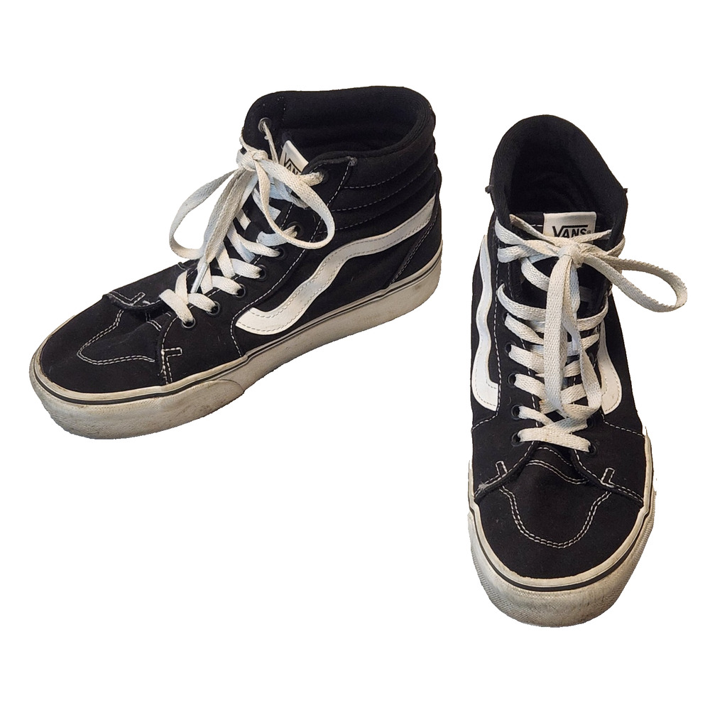 Vans Sk8-Hi Black White High Top Sneakers 721356 Classic Skate Shoes Women's 9